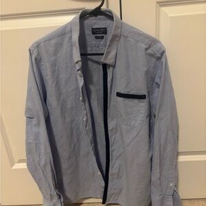 Zara Light Blue Casual Button Down Shirt